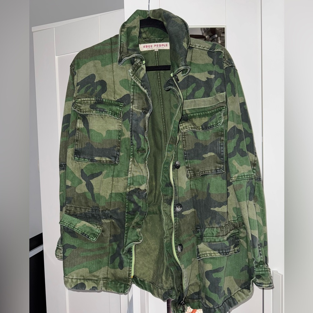 Free People camo jacket